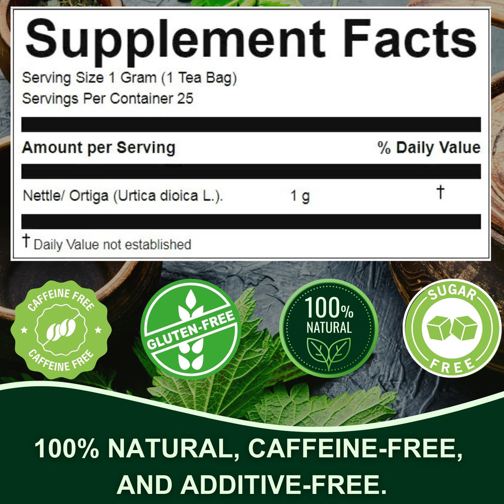 Filtered Hanan Nettle Tea bags with tag
