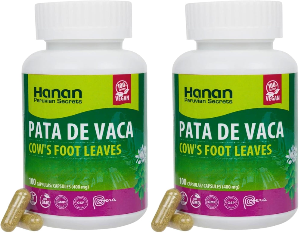 Hanan Pata de Vaca 100 Capsules bottle with label – vegan & non-GMO