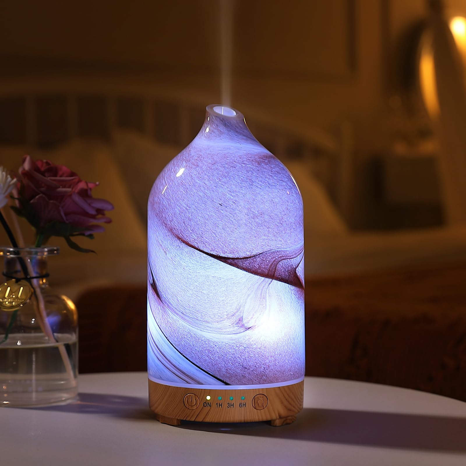 Ambient light modes in 7 colors in a dark room