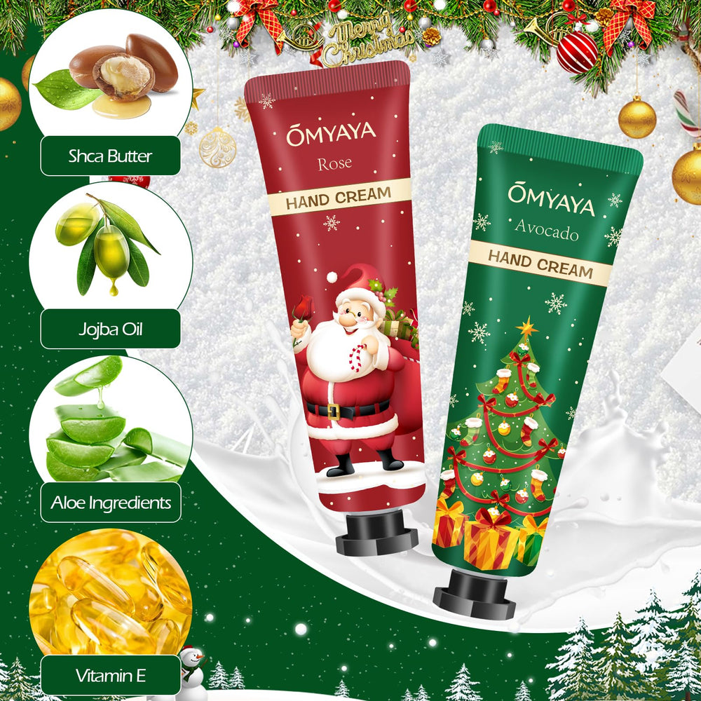 Hand cream for dry cracked hands in travel-size tubes