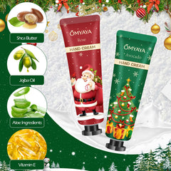 Hand cream for dry cracked hands in travel-size tubes