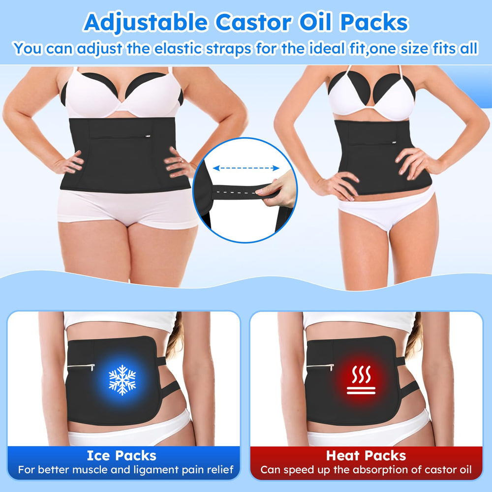 Hand castor oil compress wraps