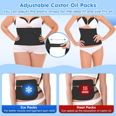 Hand castor oil compress wraps