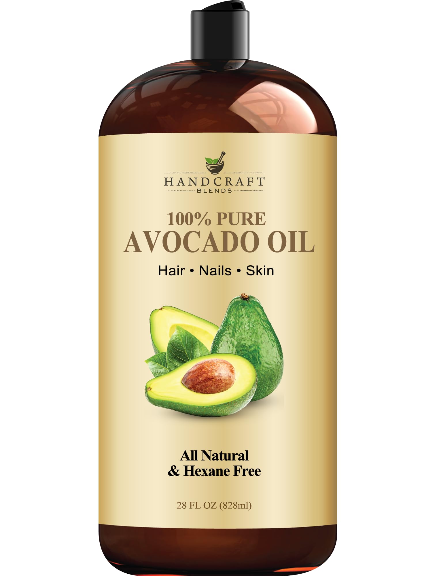 Handcraft Blends Avocado Oil bottle with 28 oz label