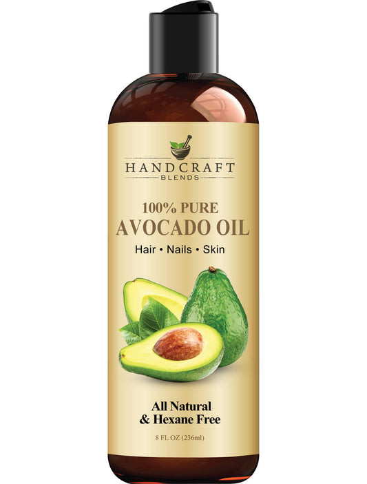 Handcraft Blends Avocado Oil bottle 8oz - front view
