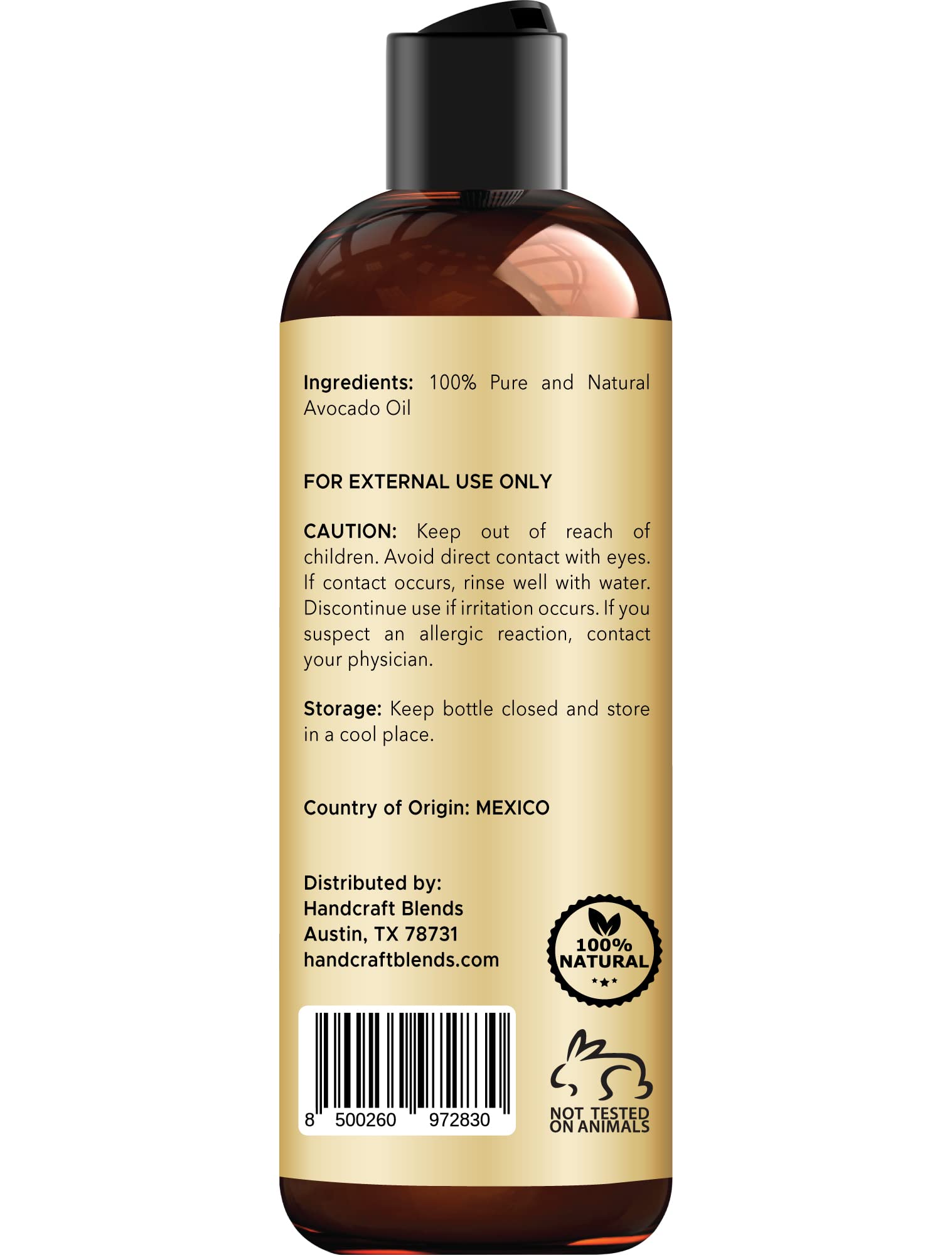Close-up of avocado oil texture