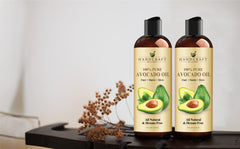 Hair care and massage with avocado oil