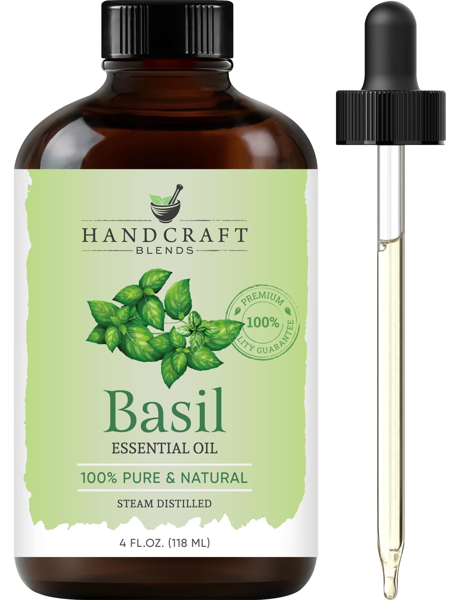Handcraft Blends Basil Essential Oil 4 oz bottle