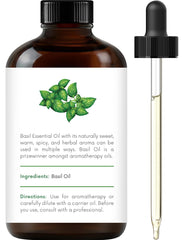 Dropper and amber bottle for Basil Oil