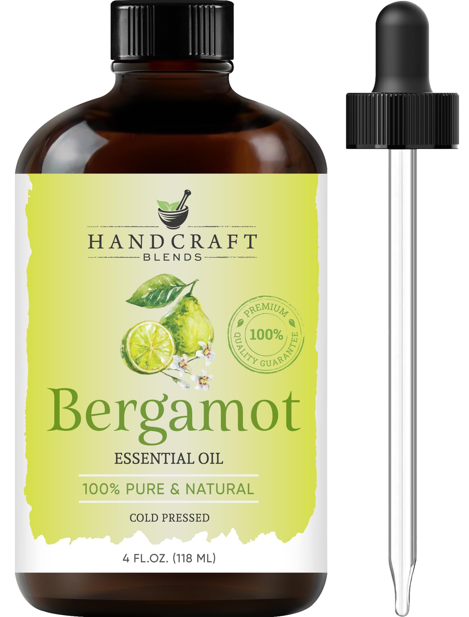 Handcraft Blends bergamot essential oil bottle 4 oz