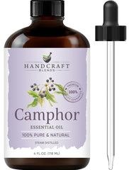 Handcraft Blends Camphor Essential Oil in an amber glass bottle (4 oz)
