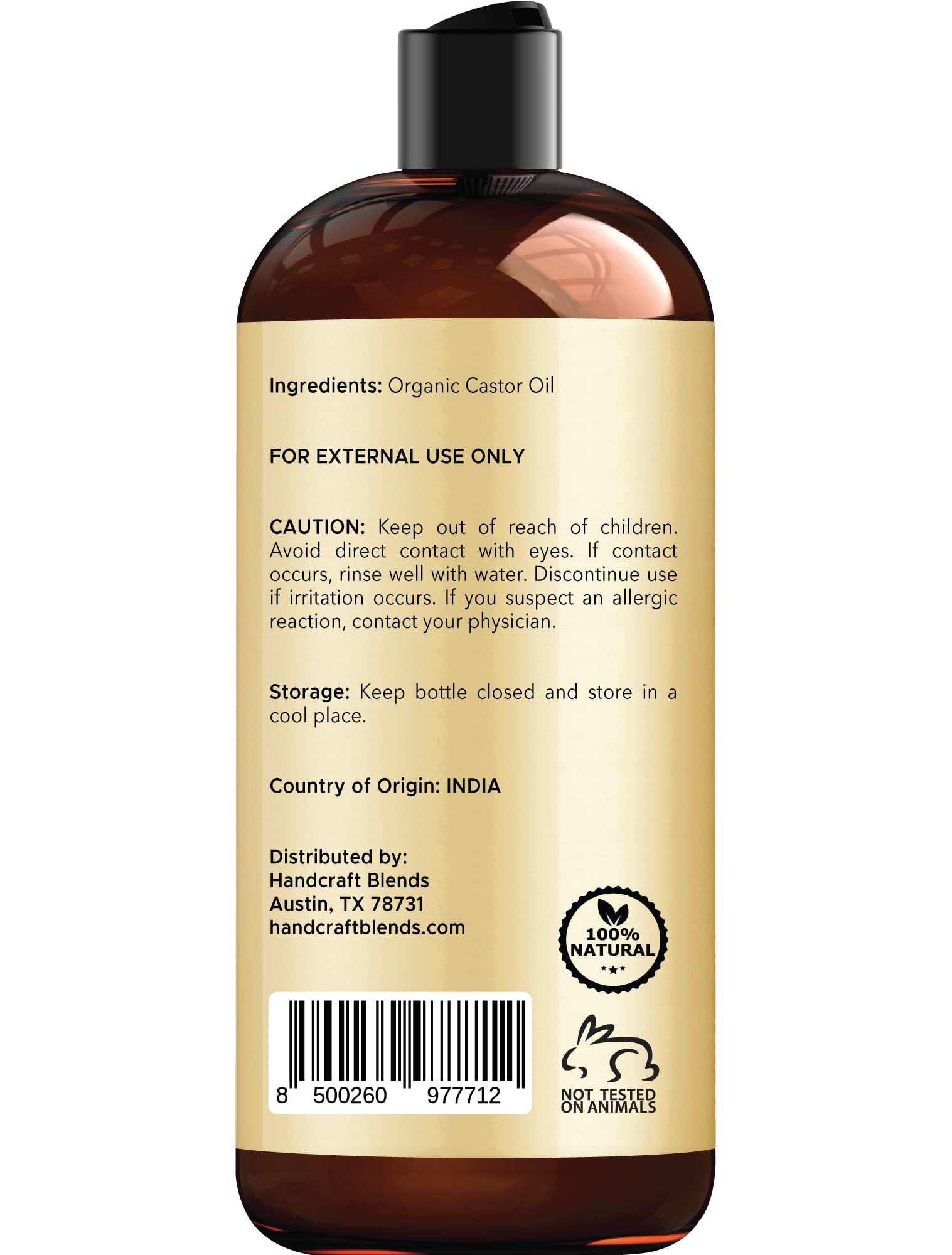 Castor oil for hair nourishment and conditioning