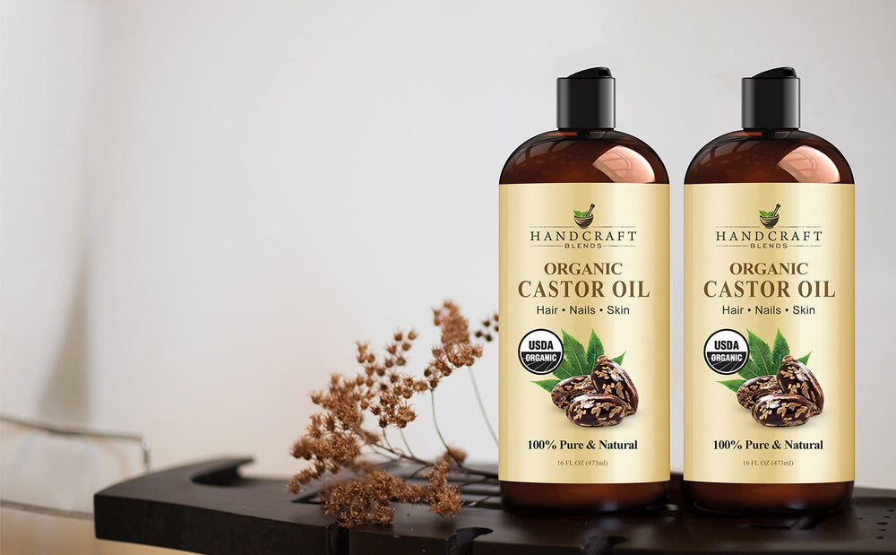 Castor oil bottle with dropper top