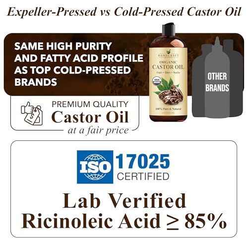 16 oz organic castor oil packaged with pack wrap