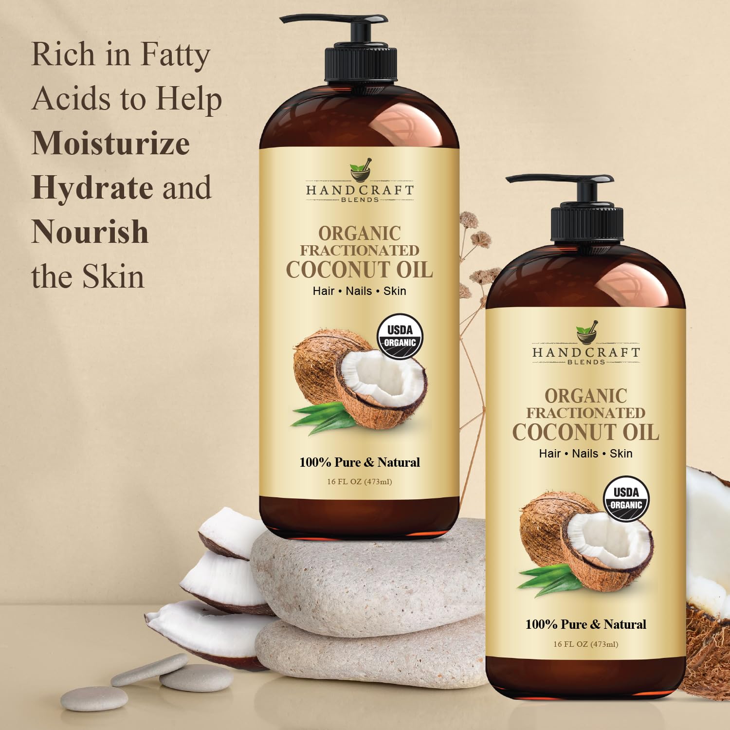 Hair care: coconut oil for shine and scalp health