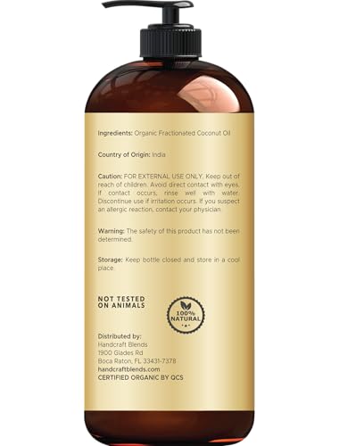 Applying coconut oil to skin for moisturizing