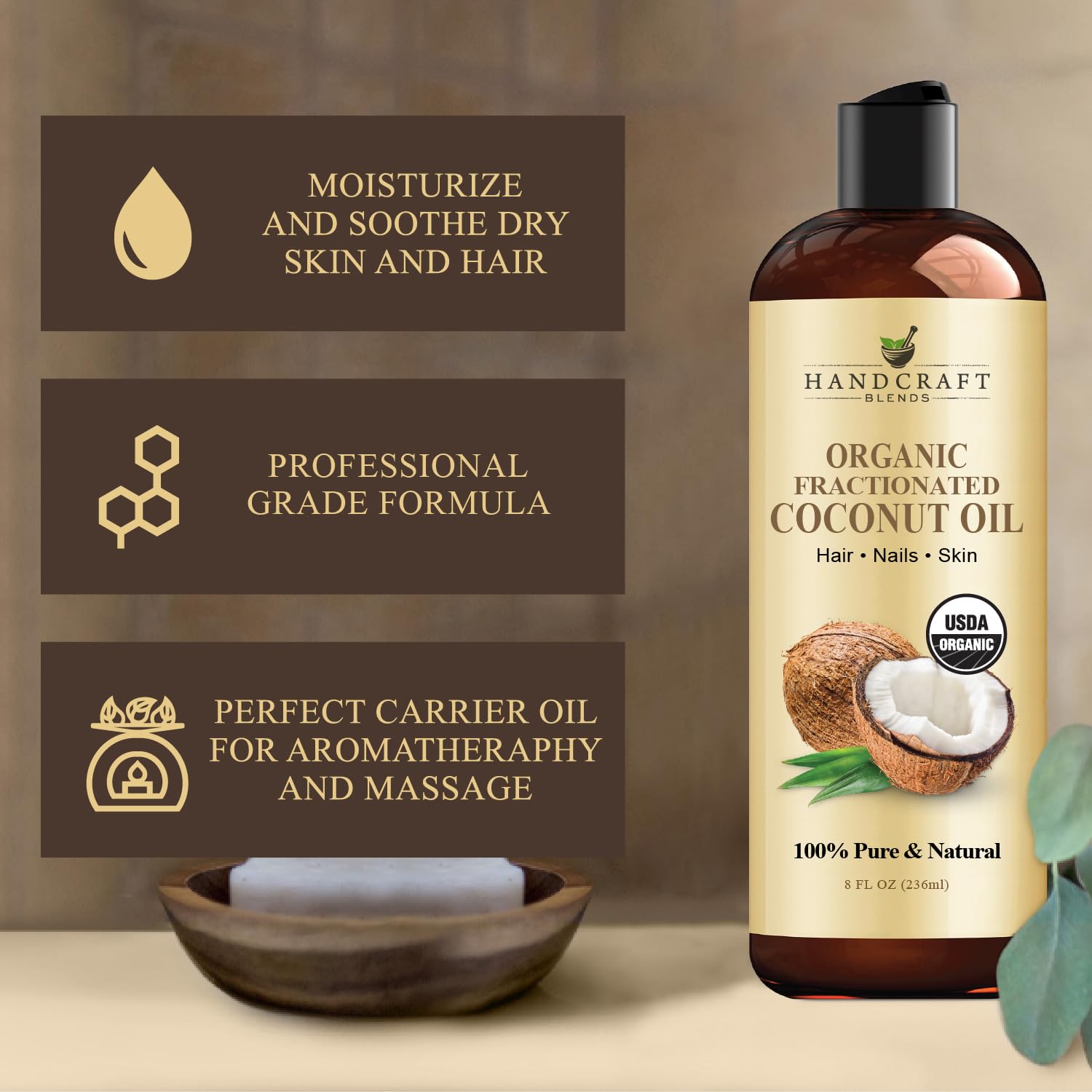 Coconut oil for massage