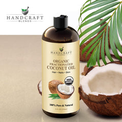 Coconut oil application on skin