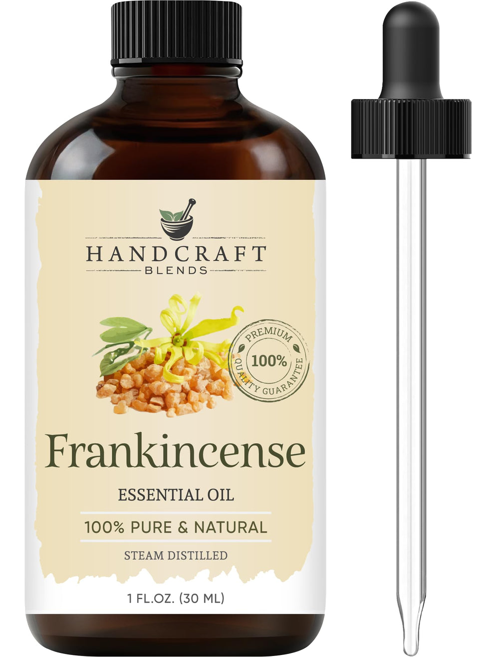Handcraft Blends Frankincense Essential Oil – 1 oz amber glass bottle