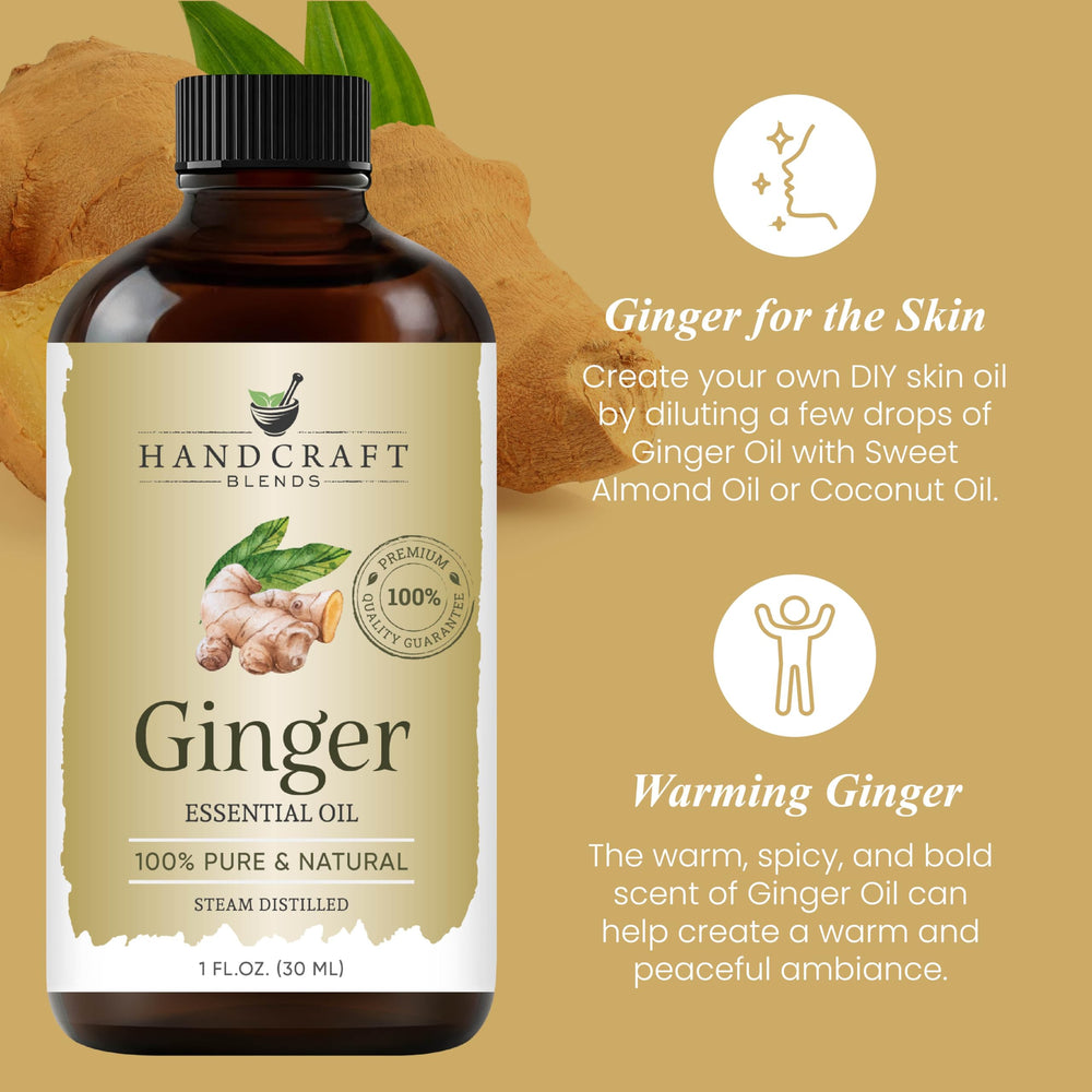 Ginger essential oil used in diffuser setup