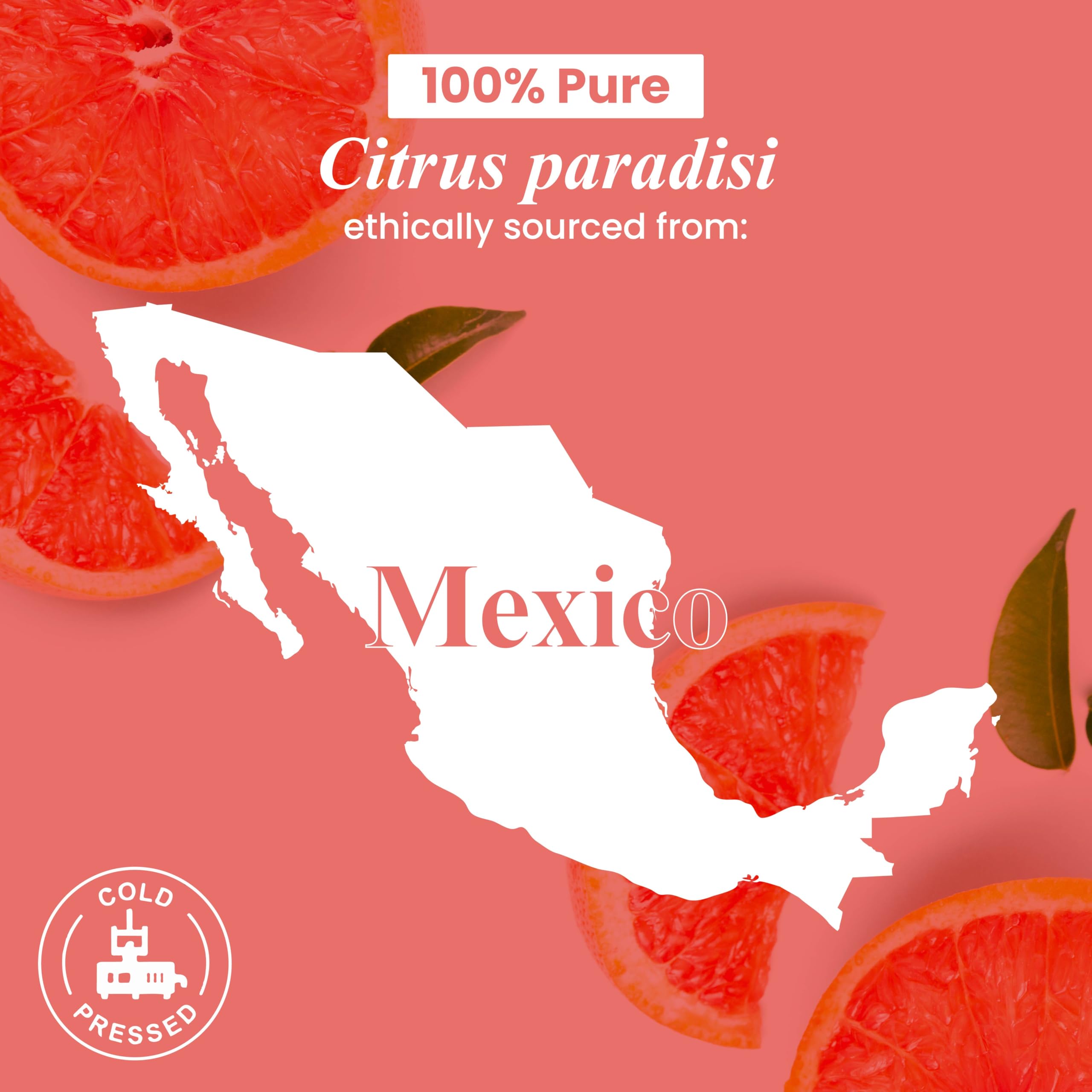 USA-bottled grapefruit essential oil packaging and labeling