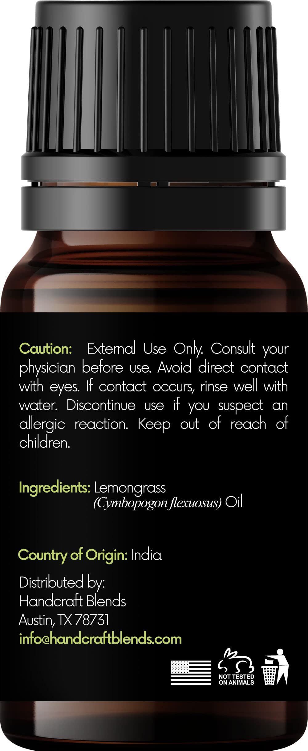 Two-pack of lemongrass essential oil in amber bottles