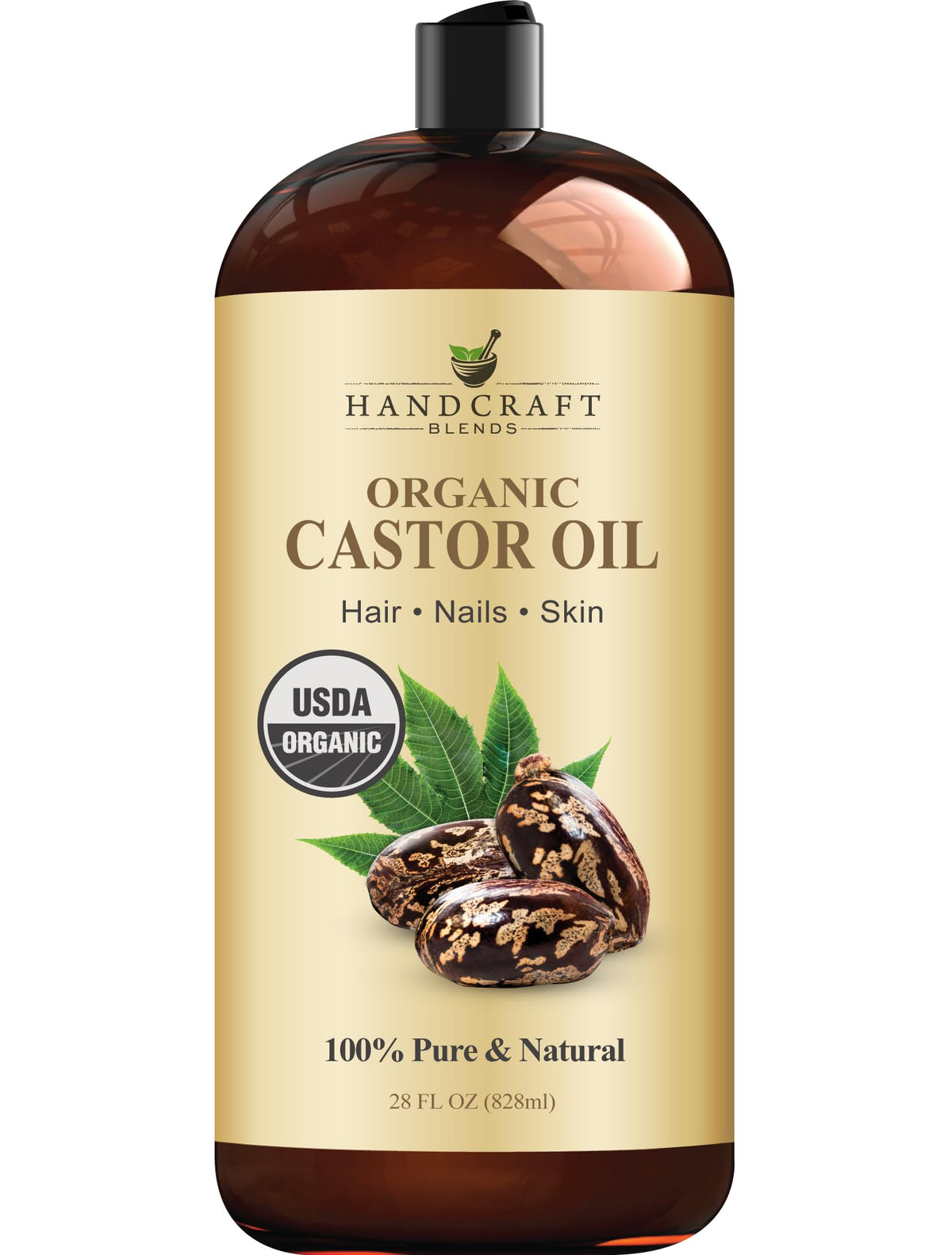 Handcraft Blends Organic Castor Oil 28oz bottle