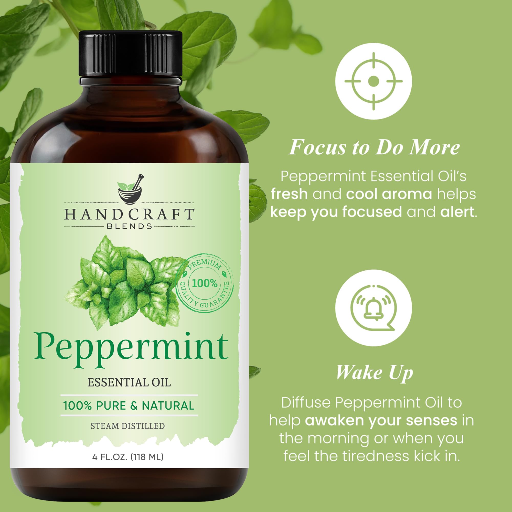Peppermint essential oil used for skincare and massage