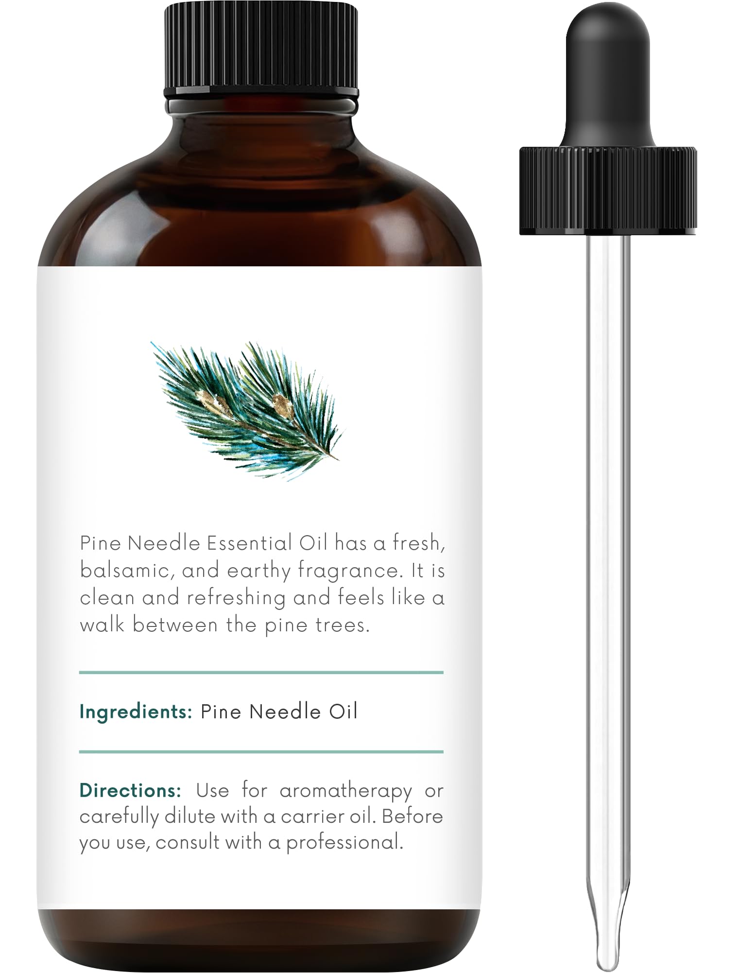 Amber glass bottle of Pine Essential Oil by Handcraft Blends