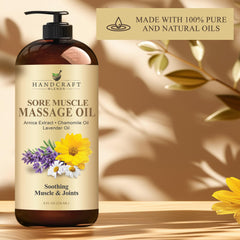Oil being poured for massage application.