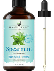 Amber glass bottle of Handcraft Blends Spearmint Essential Oil, 1 oz
