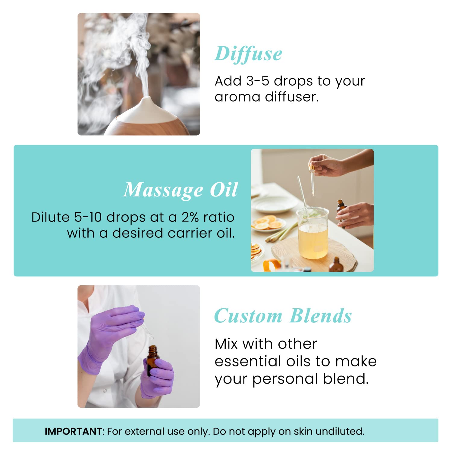 Essential oil diffuser and spearmint oil bottle