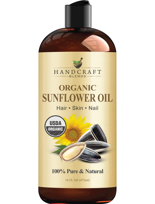 Handcraft Blends USDA Organic Sunflower Oil bottle 16 fl oz - front view