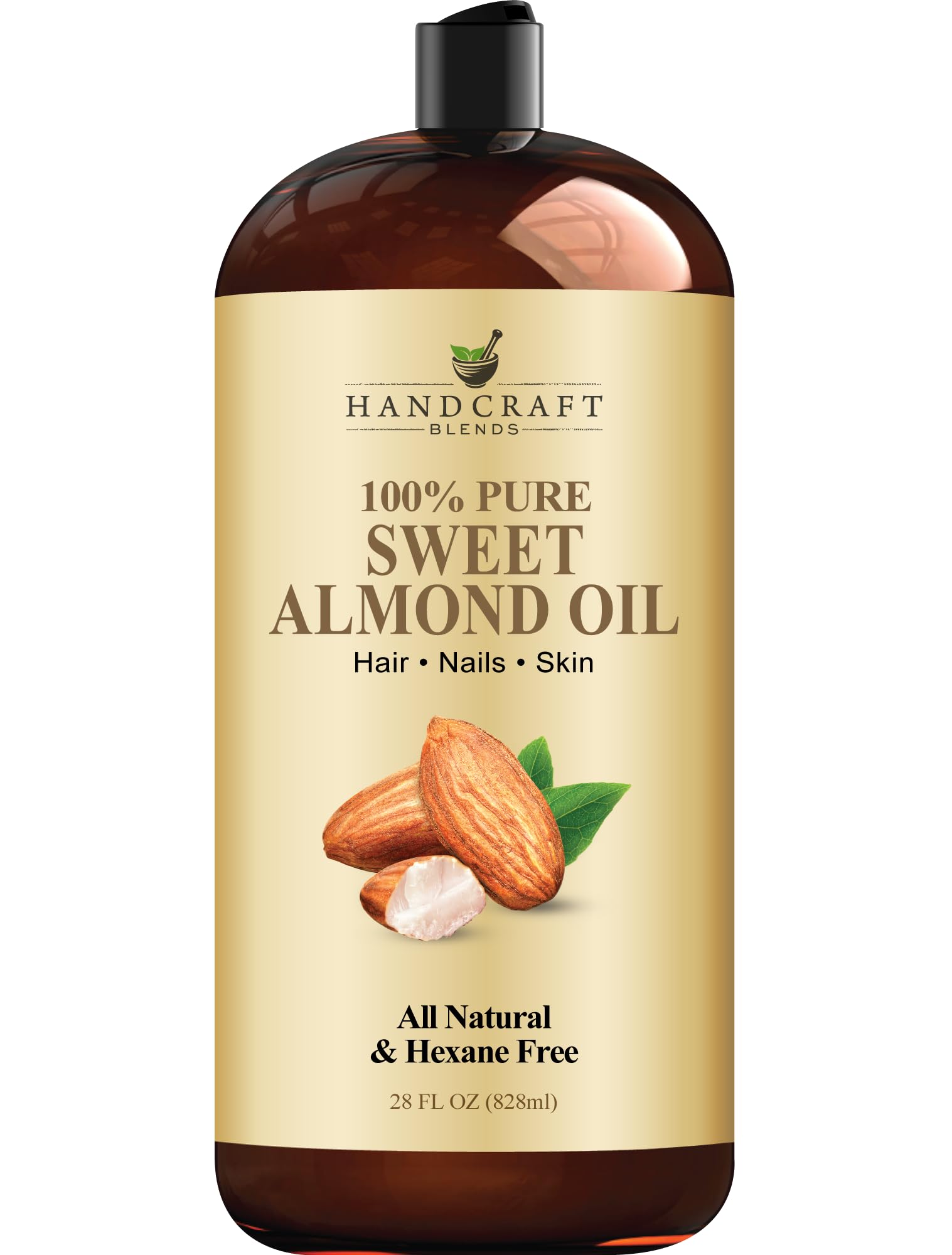 Handcraft Blends Sweet Almond Oil 28 oz bottle with label