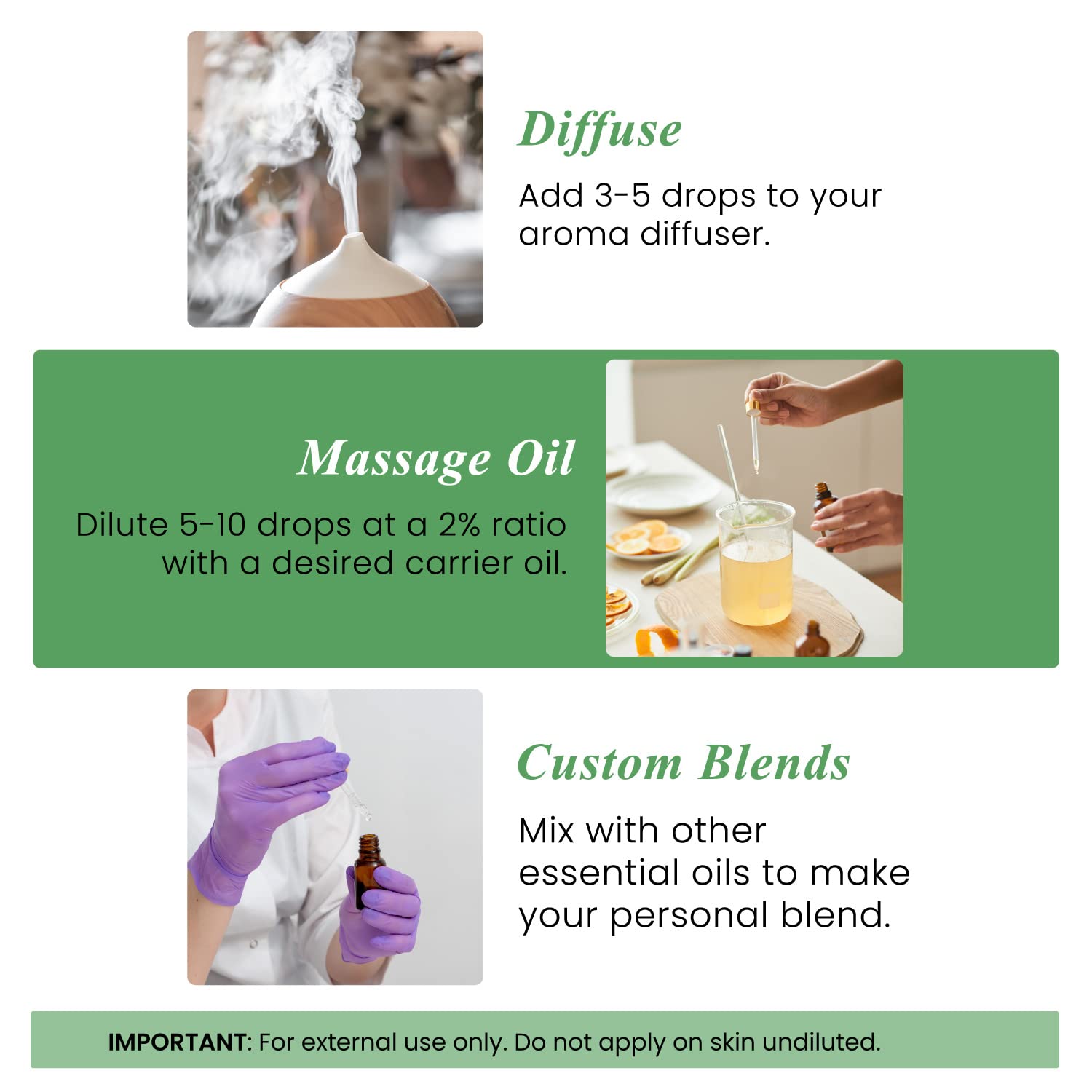 Massage oil using Handcraft Blends Tea Tree Essential Oil
