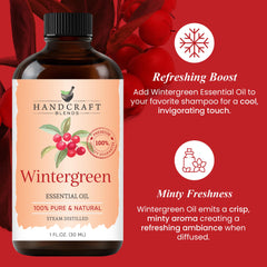 Front packaging of Handcraft Blends Wintergreen Essential Oil
