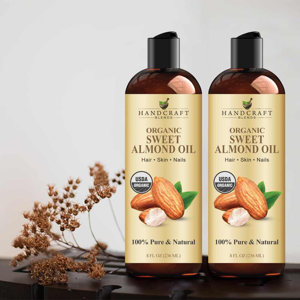Spain-imported organic almond oil packaging and bottle