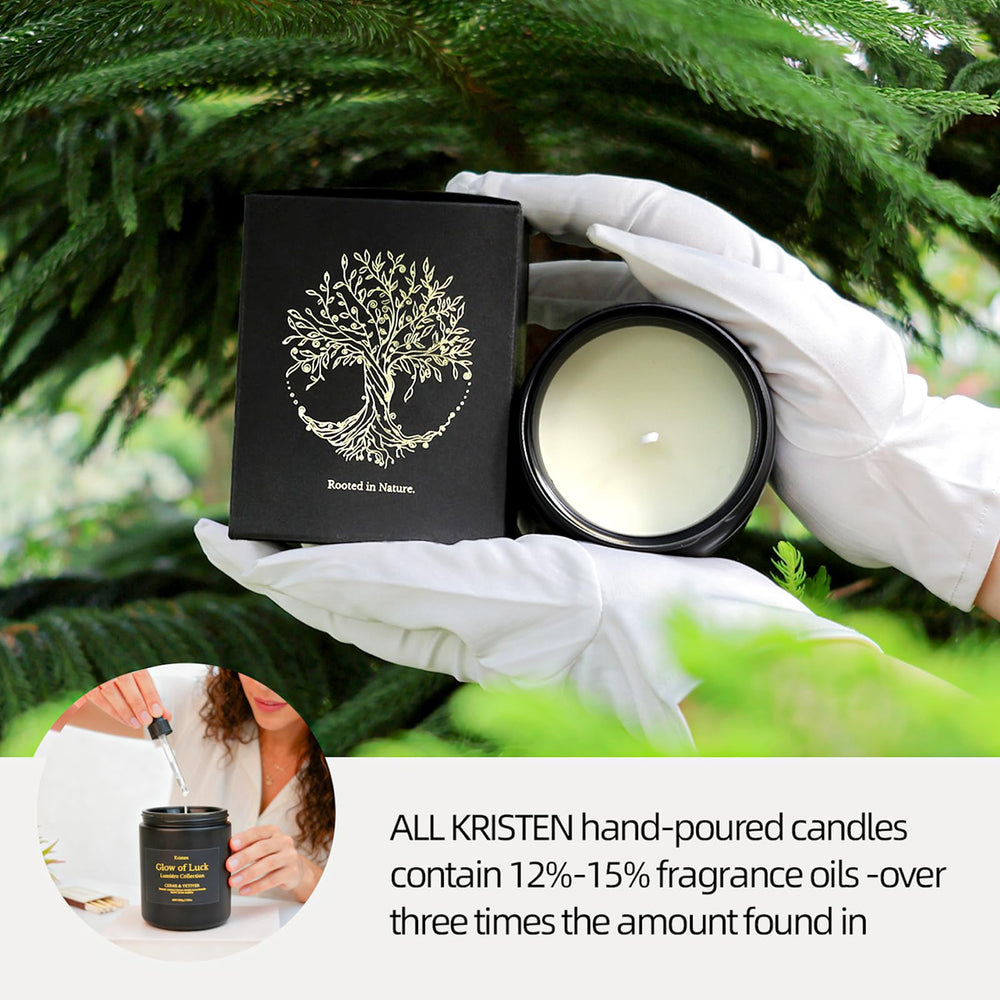 Handcrafted black jar candle in 7oz size