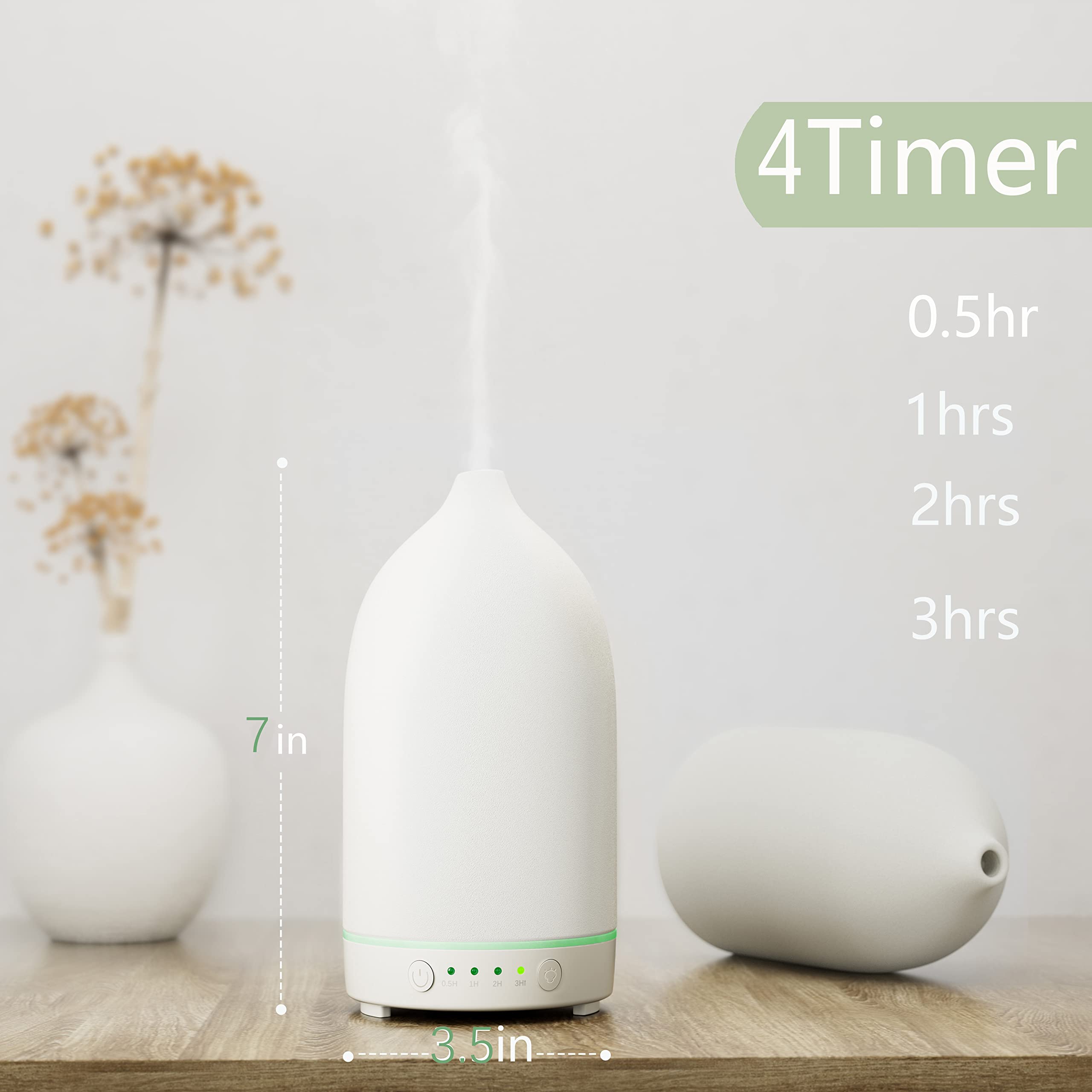 Close-up of handcrafted ceramic aromatherapy diffuser