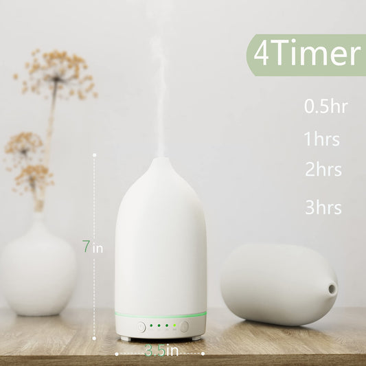 Close-up of handcrafted ceramic aromatherapy diffuser