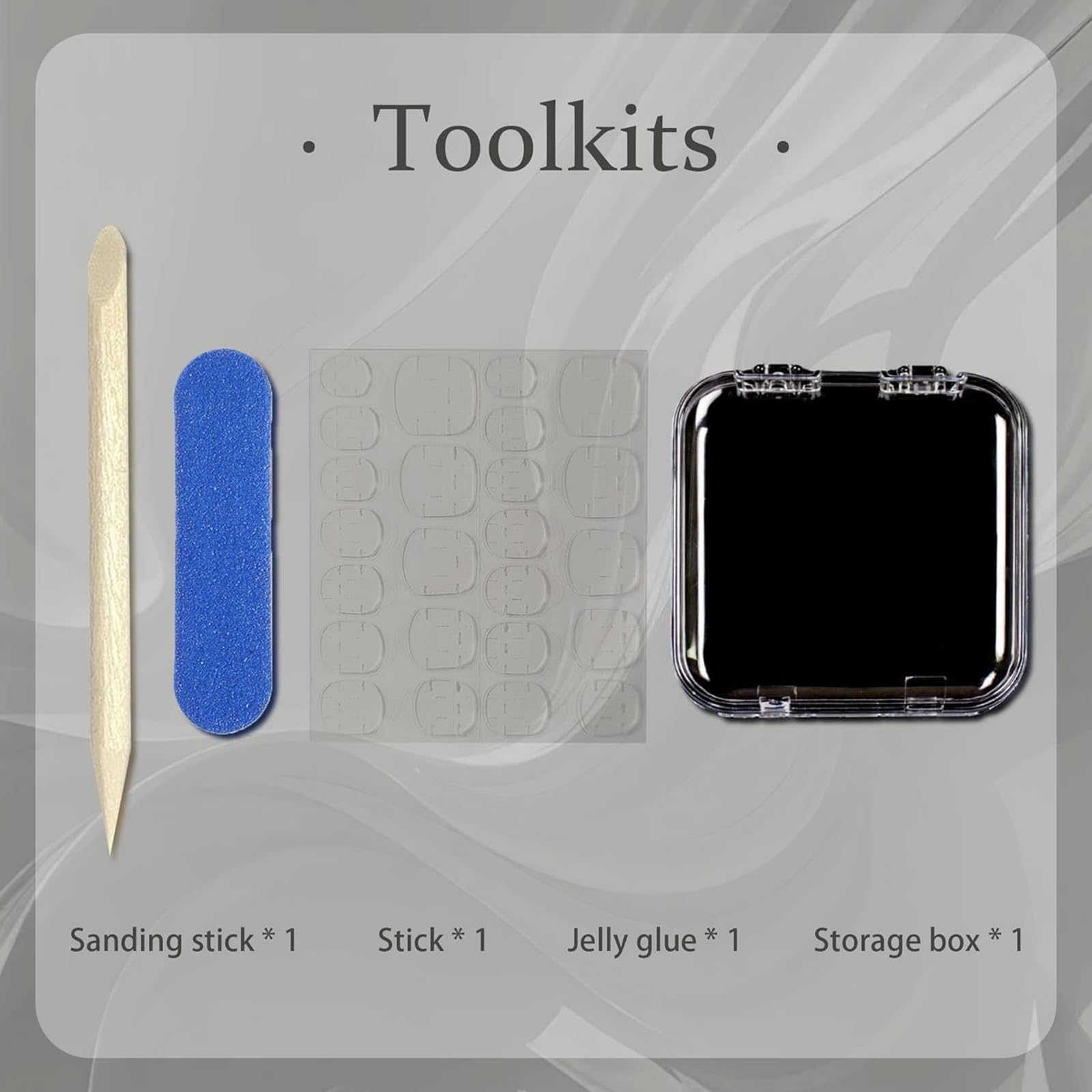 Storage box keeps nails and tools organized for easy reuse.