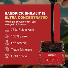 Close-up of Shilajit resin drops