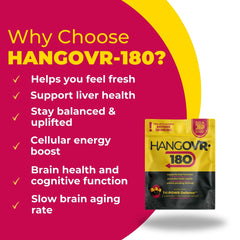 Three Hangovr 180 Tri-Power capsules ready to take