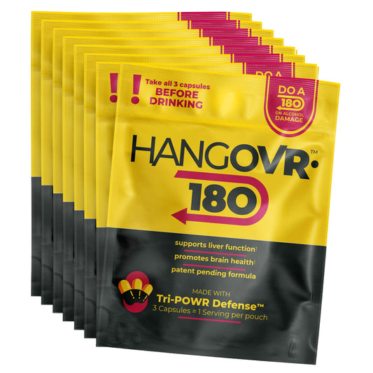 Hangovr 180 Tri-Power Before Drinking Defense 8-Pack package