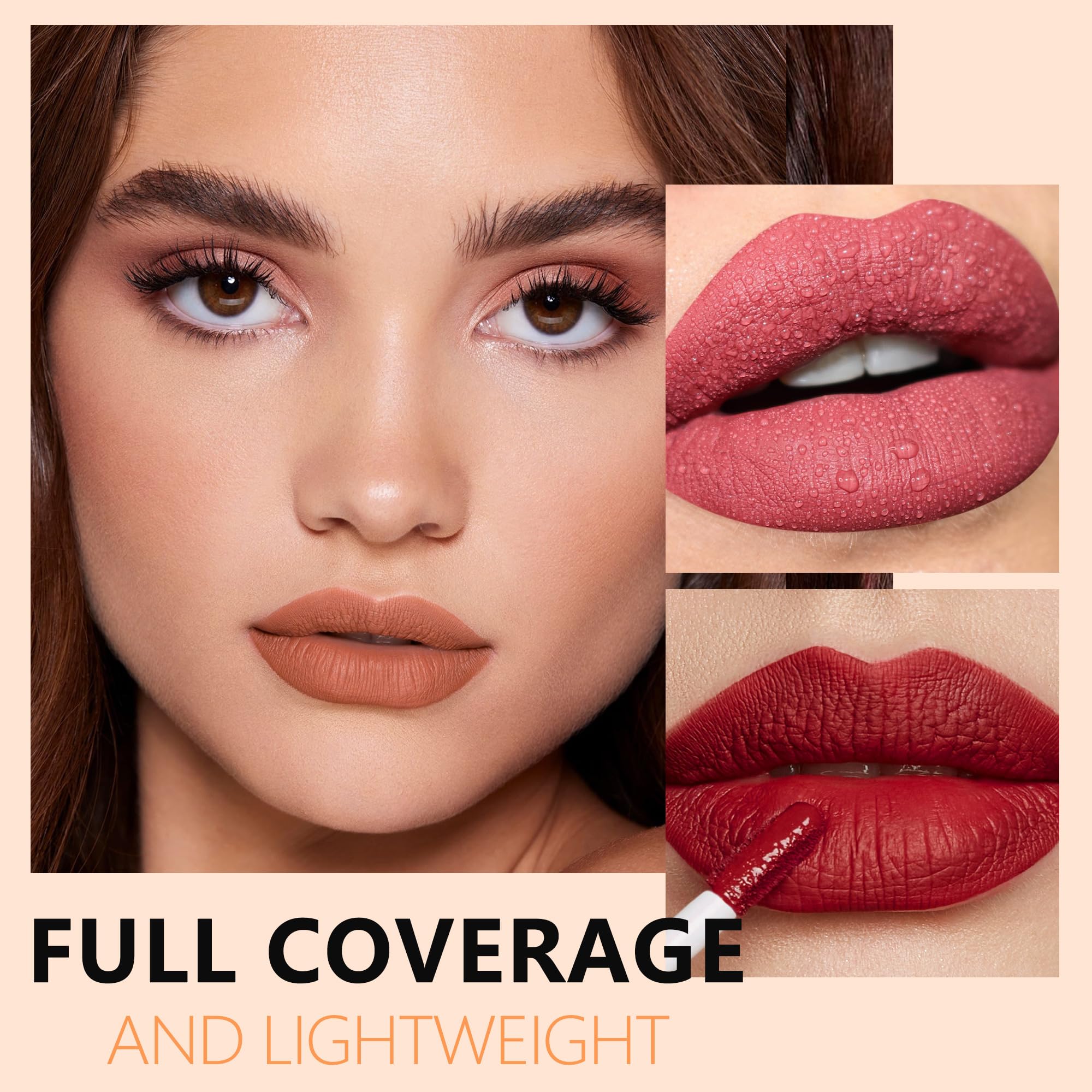 HANLADY Dark Burgundy lipstick close-up reveals creamy texture and nourishing feel