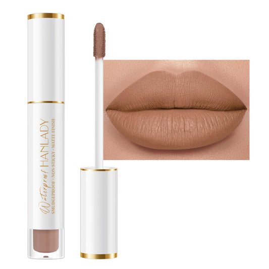 HANLADY Nude Lipstick packaging with premium design for gifting or display.