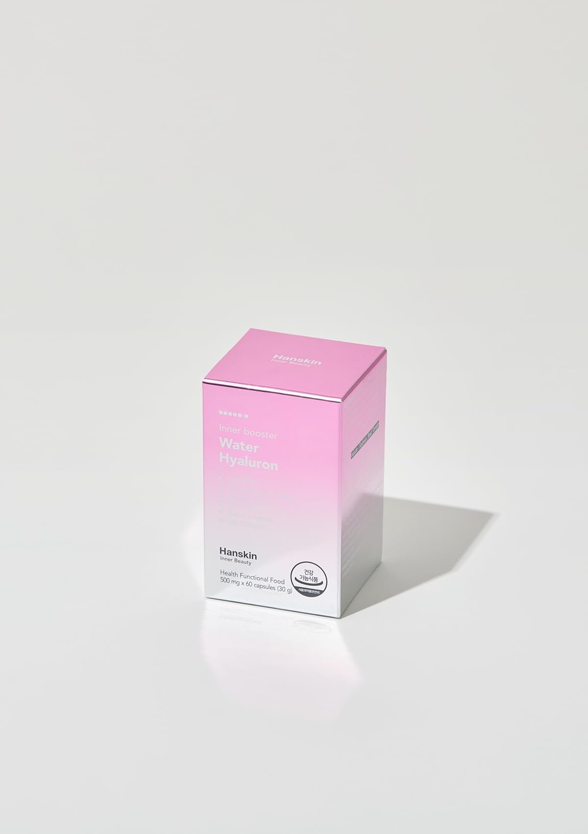 Nutritional highlights: HA 120 mg, collagen 0.5 mg, vitamin C 30 mg, biotin 30 µg