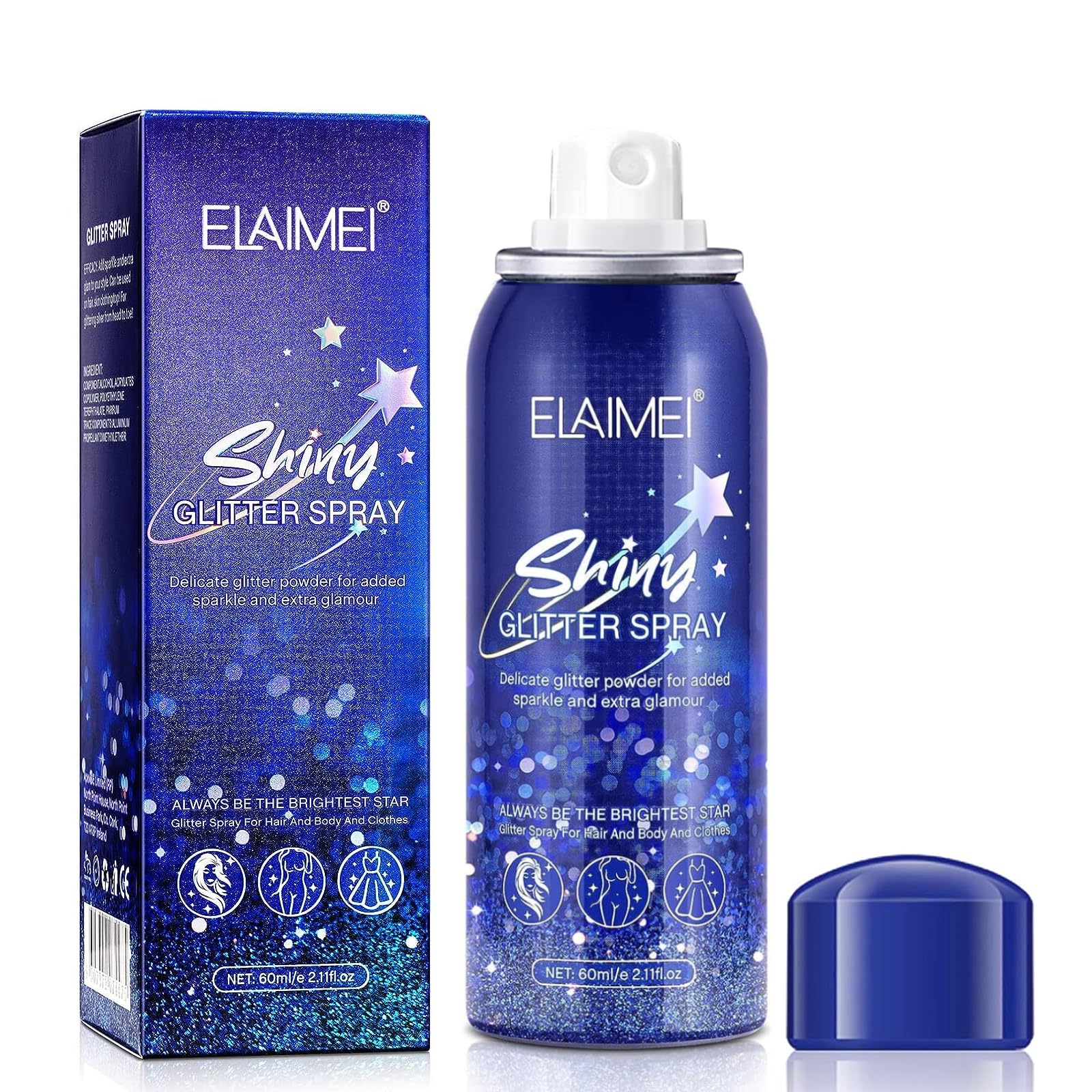 HANYWIL glitter spray bottle front showing product packaging and label.