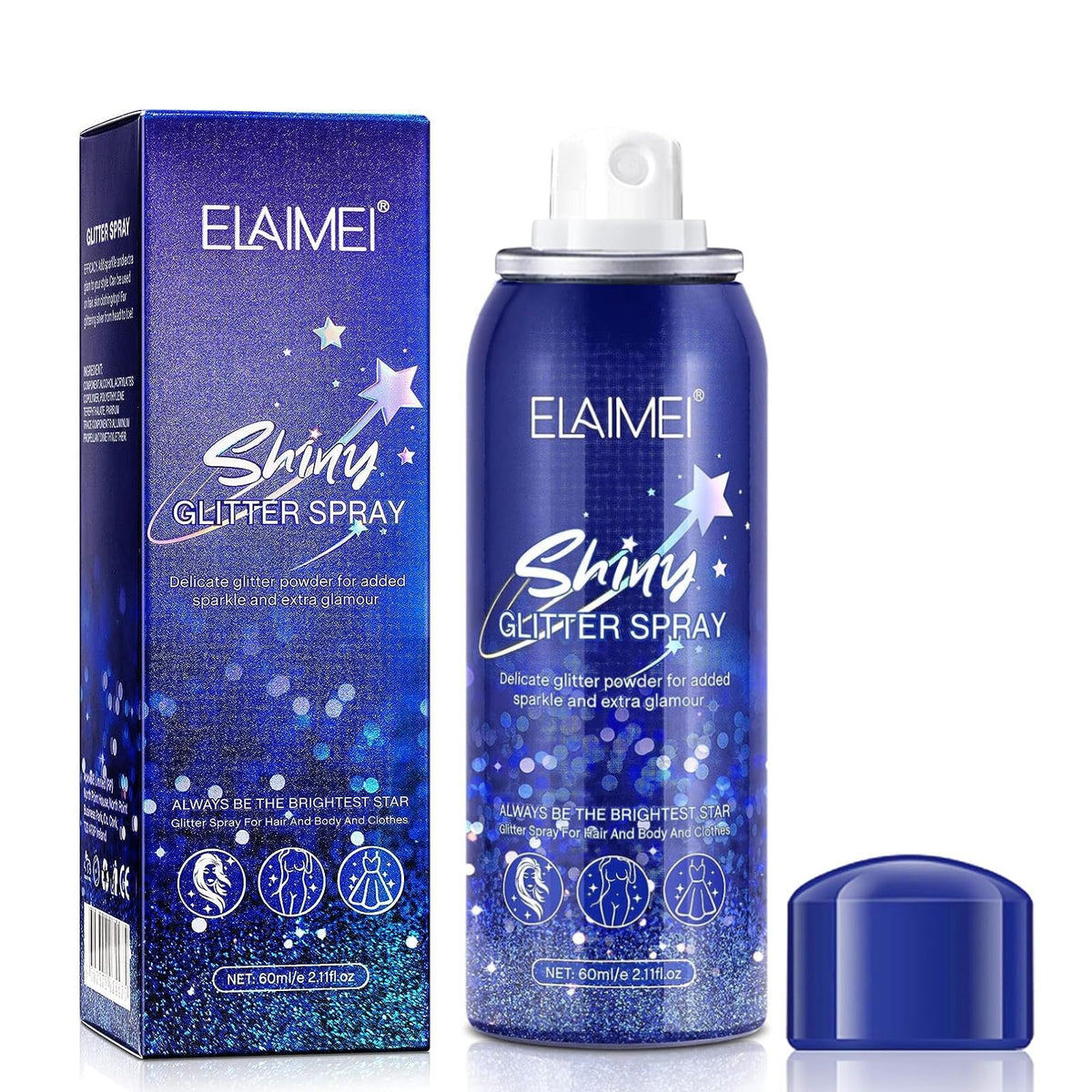 HANYWIL glitter spray bottle front showing product packaging and label.