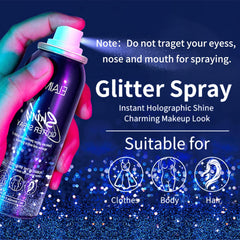 HANYWIL glitter spray drying quickly to set a lasting sparkle.